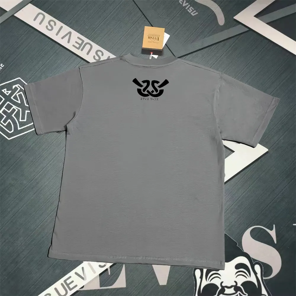 Evisu 2025New Arrival T ⚠ Quality⚠ Same Style T 。 ，Black S-XXL，White S-XXL，Gray M-XXL，Red S-XXL， Red M-XXL